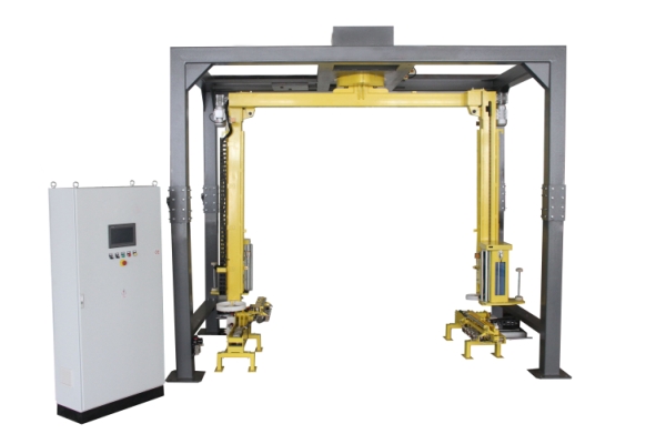 Rocke ram cover film on line wrapping machine