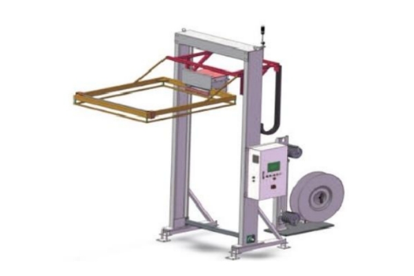 Horizontal pallet strapping machine